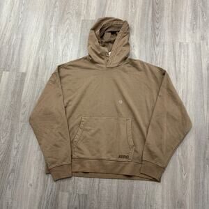 NEW Aeropostale Boxy Pullover Hoodie Men's Extra Large XL Brown Sweatshirt Kanye
